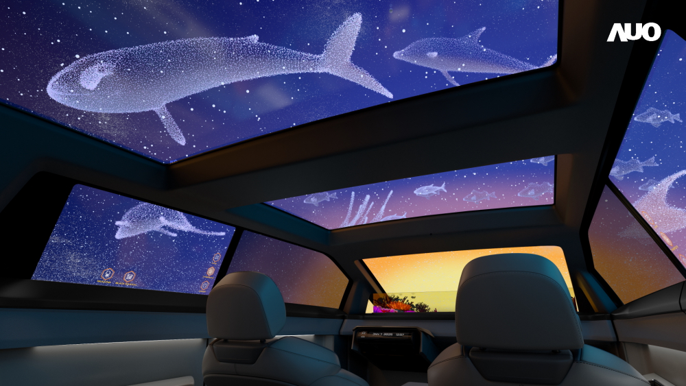 OD体育以Smart Cockpit 2025展示一系列领先业界的Micro LED Display HMI 解决方案，其中幻境全景天幕(Vitrual Sky Canopy)是全球首度导入大尺寸、透明Micro LED 显示器于天窗的应用，带来无边际的沉浸式体验